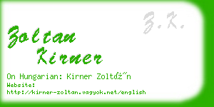 zoltan kirner business card